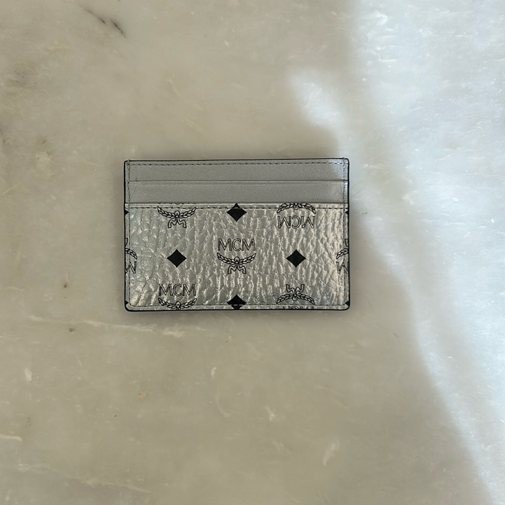 Silver MCM card holder